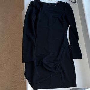 Lulus Black mini long sleeve dress with slit detail